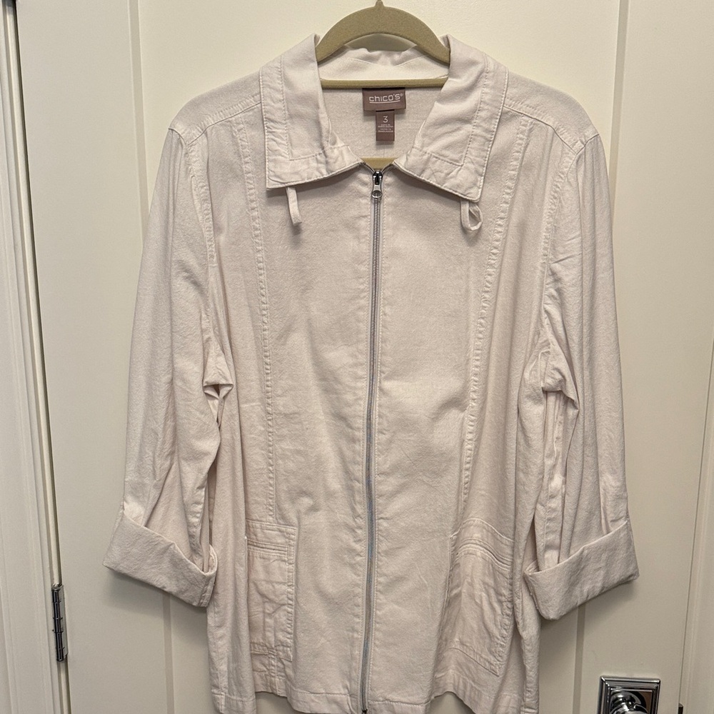 Chico's White Utility Jacket
